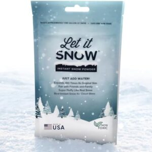 Let it Snow Instant Snow Powder - Made in The USA Premium Fake Artificial Snow - Great for Holiday Snow Decorations and Slime  Home & Kitchen