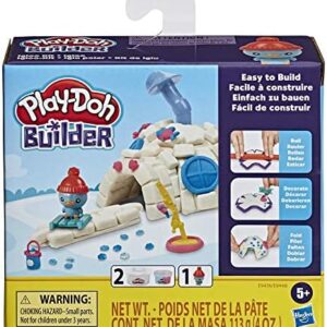 Play-Doh Builder Igloo Mini Animal Building Kit for Kids 5 Years and Up with 2 Cans, Non-Toxic - Easy to Build DIY Craft Set  Toys & Games