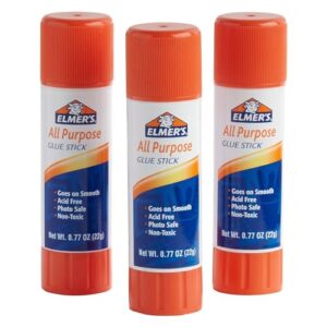 Elmer's All Purpose Glue Sticks, Washable, 22 Grams, 3 Count  Jumbo Glue Sticks : Arts, Crafts & Sewing