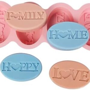 EDUEE Silicone Soap Mold 4 Cavities Oval